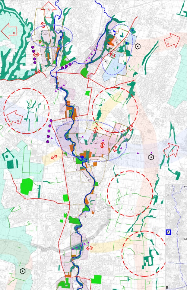 Unità ecosistemiche, percorsi e connessioni con rete ecologica della Provincia di MIlano