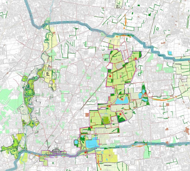 Visione d'insieme anteprima dell'assetto territoriale del parco