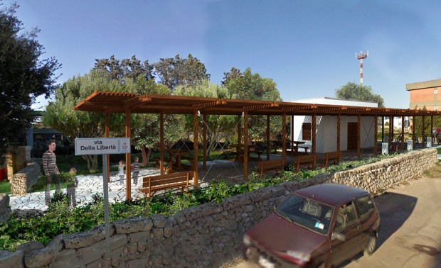 Fotoinserimento dell'area di sosta