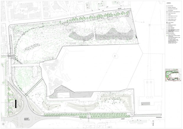 Planimetria progetto esecutivo Parco del Cimitero