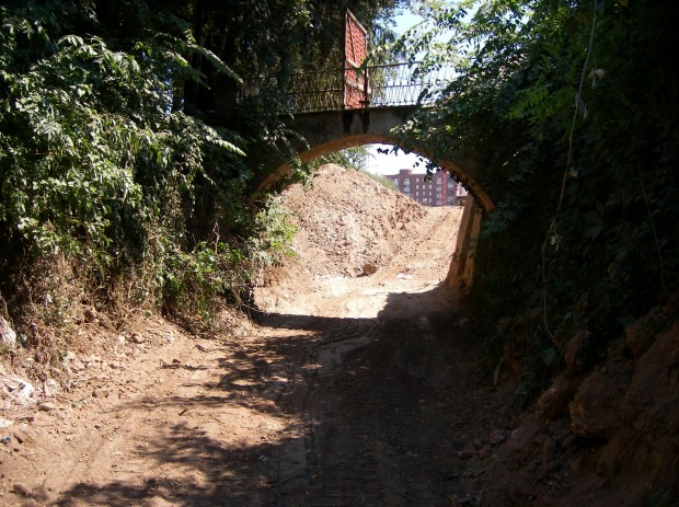 Ponte di accesso al bosco dalla Villa