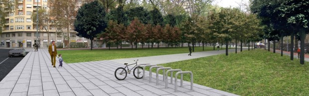 Fotoinserimento aree verdi in viale Argonne